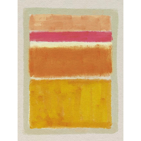 Rothko Inspired Tonescape I White Modern Wood Framed Art Print by Barnes, Victoria