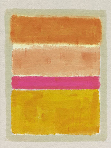 Rothko Inspired Tonescape II White Modern Wood Framed Art Print with Double Matting by Barnes, Victoria