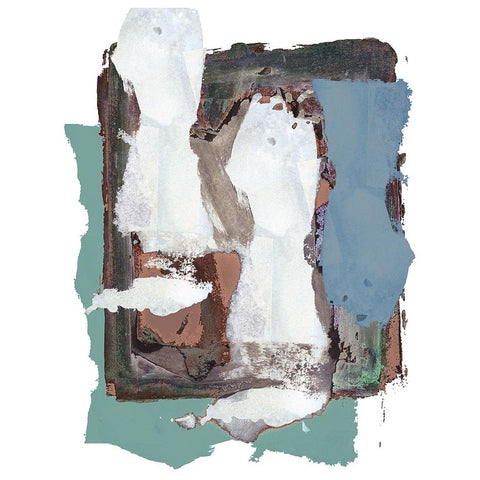 Brights Soft Wash I White Modern Wood Framed Art Print by Cartissi