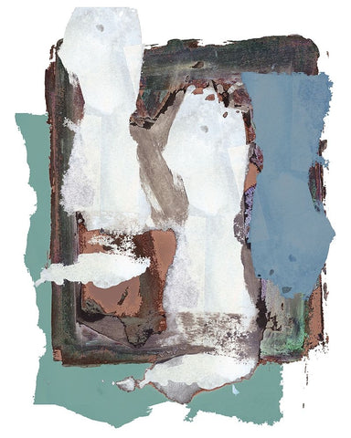 Brights Soft Wash I White Modern Wood Framed Art Print with Double Matting by Cartissi