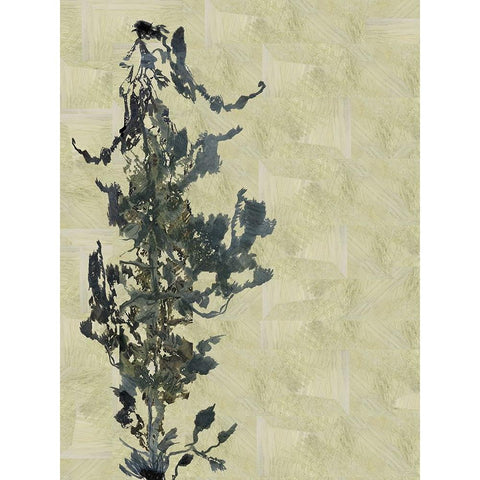 Chinoiserie 2 Tan II Black Modern Wood Framed Art Print with Double Matting by Cartissi
