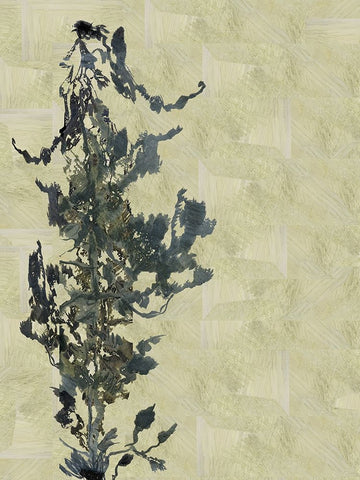 Chinoiserie 2 Tan II White Modern Wood Framed Art Print with Double Matting by Cartissi