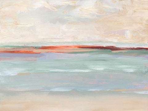 Sienna Horizon I White Modern Wood Framed Art Print with Double Matting by Harper, Ethan