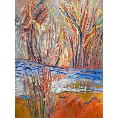 Cadmium Winter Solstice I Black Modern Wood Framed Art Print by Fagan, Dorothy