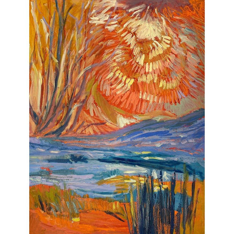 Cadmium Winter Solstice II Gold Ornate Wood Framed Art Print with Double Matting by Fagan, Dorothy