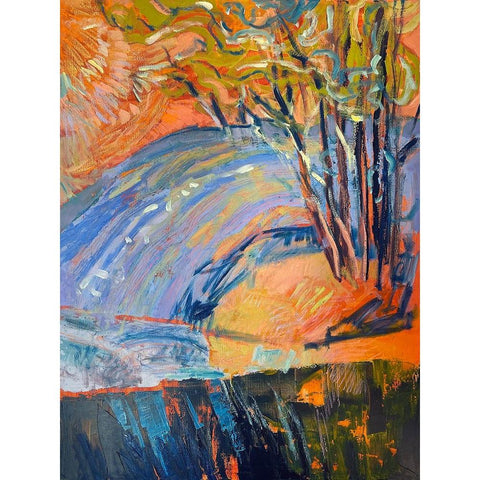 Cadmium Winter Solstice III Black Modern Wood Framed Art Print with Double Matting by Fagan, Dorothy