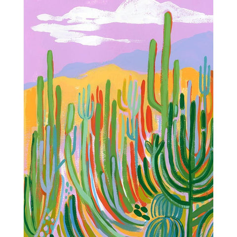 Lavender Desert II Black Modern Wood Framed Art Print by Marr, Laura
