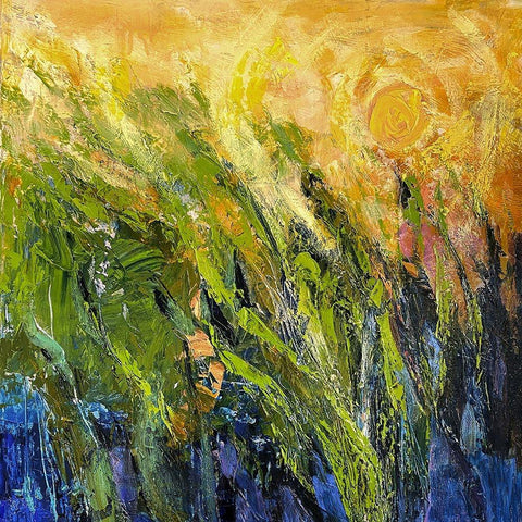 Marsh III Sunrise Gold Ornate Wood Framed Art Print with Double Matting by Fagan, Dorothy