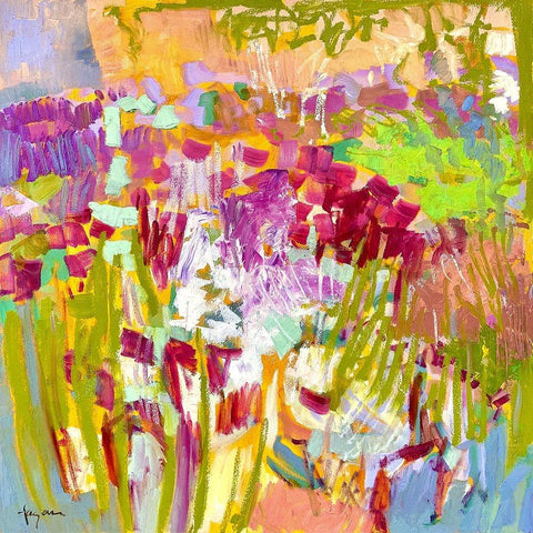 From My Garden Window III Black Modern Wood Framed Art Print by Fagan, Dorothy