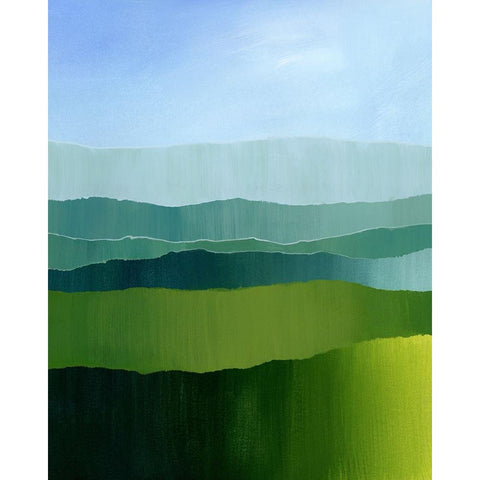 Blue Ridge Fade I Gold Ornate Wood Framed Art Print with Double Matting by Popp, Grace