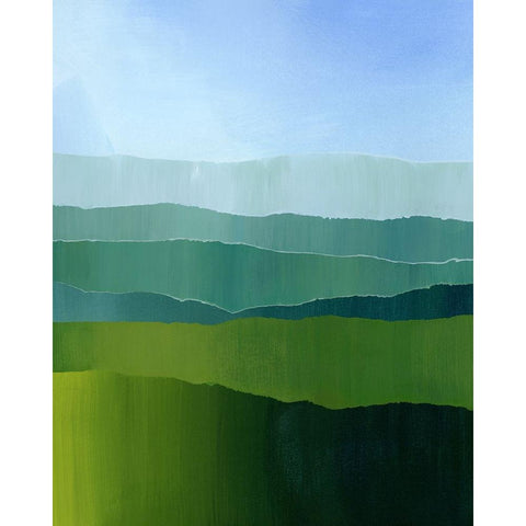 Blue Ridge Fade II Black Modern Wood Framed Art Print by Popp, Grace