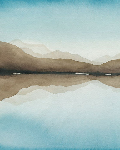 Turquoise Reflections I White Modern Wood Framed Art Print with Double Matting by Popp, Grace