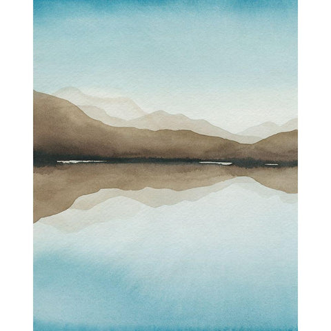 Turquoise Reflections I Gold Ornate Wood Framed Art Print with Double Matting by Popp, Grace