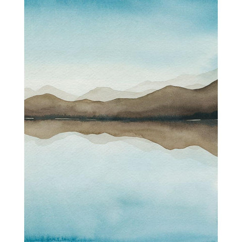 Turquoise Reflections II White Modern Wood Framed Art Print by Popp, Grace