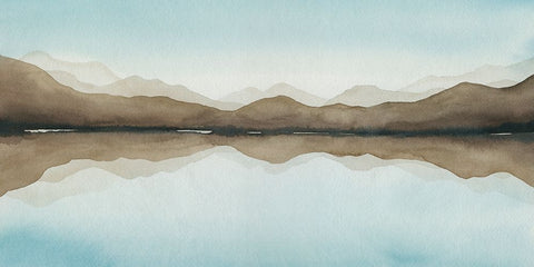 Turquoise Reflections III White Modern Wood Framed Art Print with Double Matting by Popp, Grace