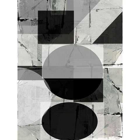 Abstract Neutrality II White Modern Wood Framed Art Print by Cartissi