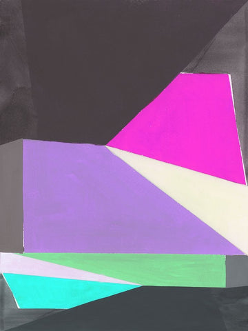 Chop III White Modern Wood Framed Art Print with Double Matting by Cartissi