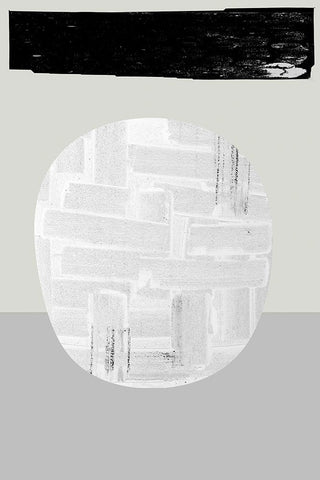 Eggy I White Modern Wood Framed Art Print with Double Matting by Cartissi