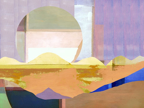 Pink Paint White Modern Wood Framed Art Print with Double Matting by Cartissi