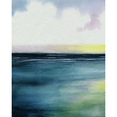 Sherbet Sunset Diptych I Black Modern Wood Framed Art Print with Double Matting by Popp, Grace