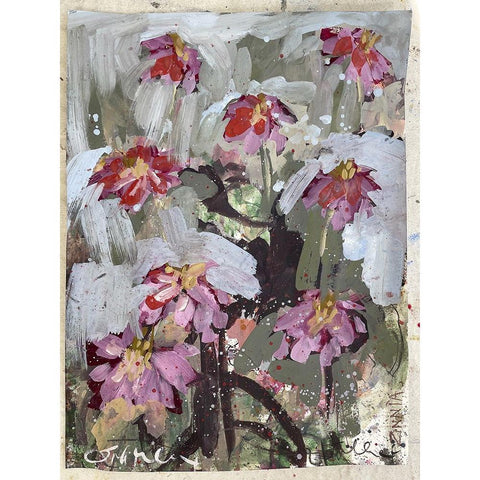Zinnia I Black Modern Wood Framed Art Print by Ferrell, Erin McGee