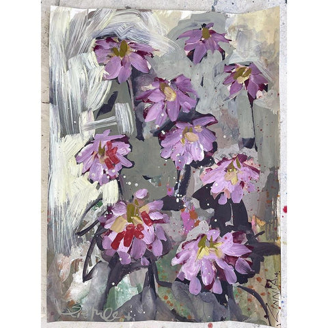 Zinnia II Black Modern Wood Framed Art Print by Ferrell, Erin McGee