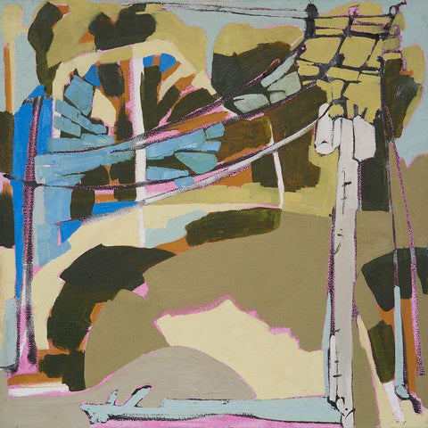 Wires I Black Modern Wood Framed Art Print with Double Matting by Ferrell, Erin McGee