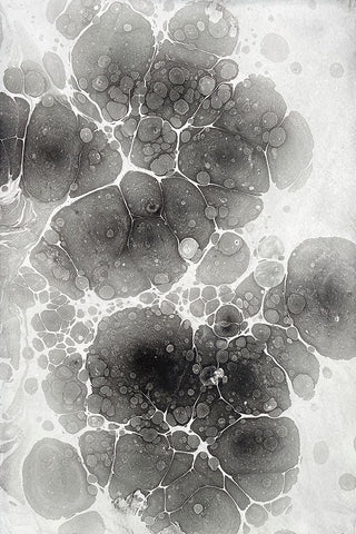 Marbling II White Modern Wood Framed Art Print with Double Matting by Ferrell, Erin McGee