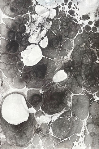Marbling IV White Modern Wood Framed Art Print with Double Matting by Ferrell, Erin McGee