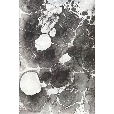Marbling IV Black Modern Wood Framed Art Print by Ferrell, Erin McGee