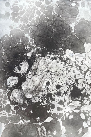 Marbling VI Black Ornate Wood Framed Art Print with Double Matting by Ferrell, Erin McGee