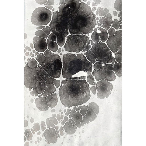 Marbling XII Black Modern Wood Framed Art Print with Double Matting by Ferrell, Erin McGee