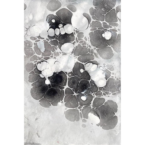 Marbling XIII Black Modern Wood Framed Art Print by Ferrell, Erin McGee
