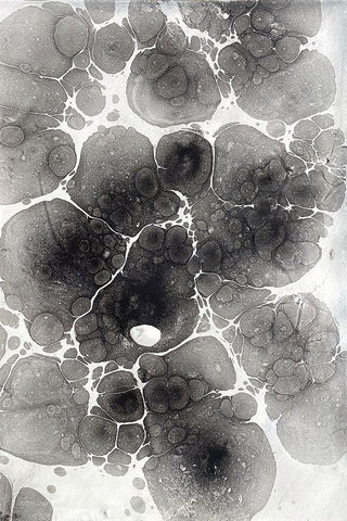 Marbling XIV Black Ornate Wood Framed Art Print with Double Matting by Ferrell, Erin McGee