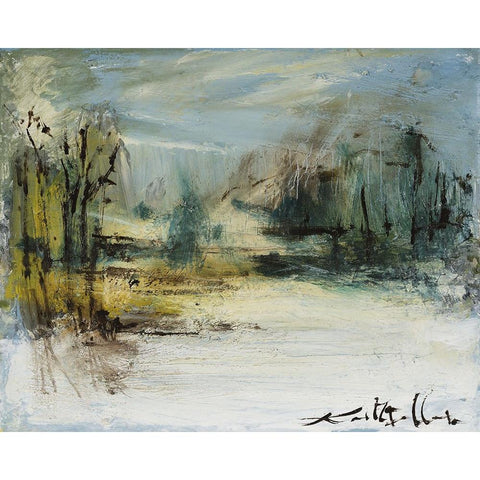 Wintery Horizon II Black Modern Wood Framed Art Print by Ferrell, Erin McGee