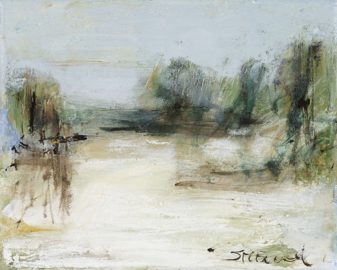 Wintery Horizon III Black Ornate Wood Framed Art Print with Double Matting by Ferrell, Erin McGee