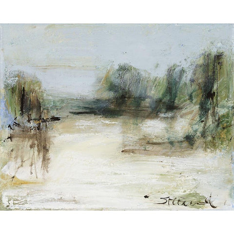 Wintery Horizon III White Modern Wood Framed Art Print by Ferrell, Erin McGee