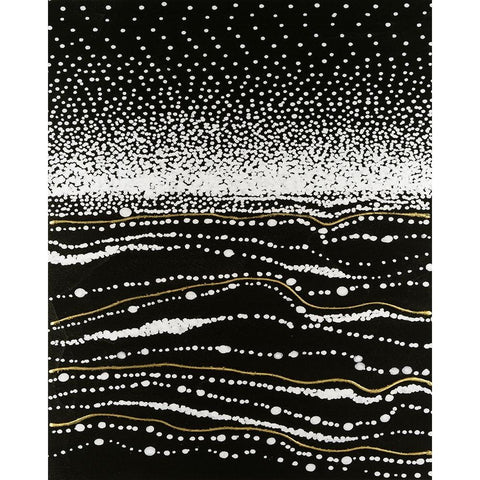 Infinity Sands I Black Modern Wood Framed Art Print by Lam, Vanna