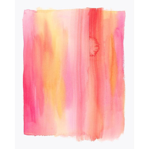 Summer Sherbet Wash I Black Modern Wood Framed Art Print by Popp, Grace