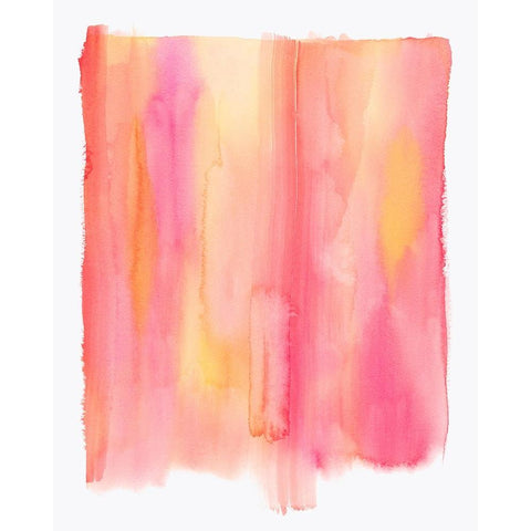 Summer Sherbet Wash II Black Modern Wood Framed Art Print by Popp, Grace