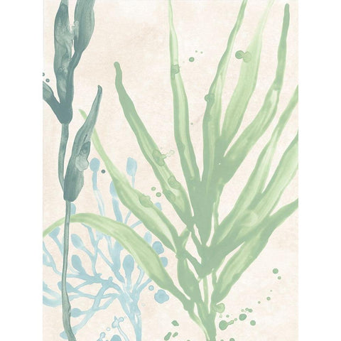 Swaying Seagrass I White Modern Wood Framed Art Print by Vess, June Erica