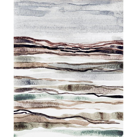 Muted Earth Layers I Gold Ornate Wood Framed Art Print with Double Matting by Galapon, Nikki