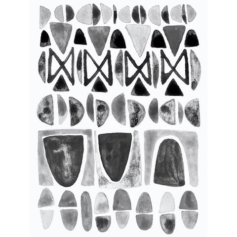 Grey Arches II Black Modern Wood Framed Art Print by Galapon, Nikki