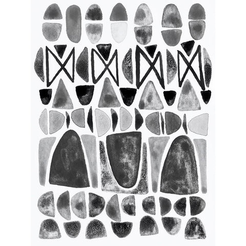 Grey Arches III Gold Ornate Wood Framed Art Print with Double Matting by Galapon, Nikki