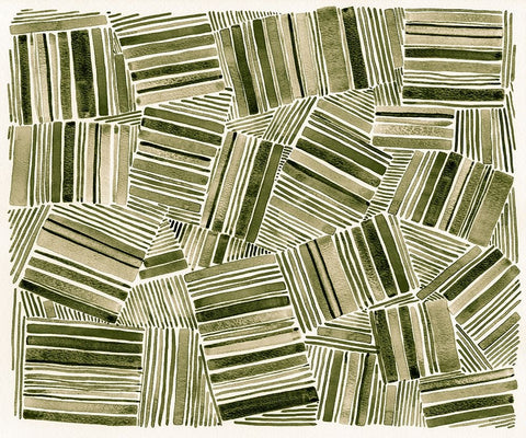 Quilted Pattern IV Black Ornate Wood Framed Art Print with Double Matting by Galapon, Nikki