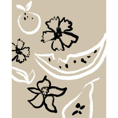 Summer Bounty I Gold Ornate Wood Framed Art Print with Double Matting by Sizemore, Natalie