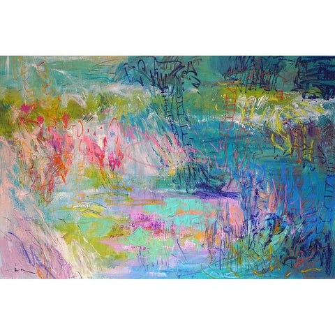 Floating on a Dream Black Modern Wood Framed Art Print with Double Matting by Fagan, Dorothy