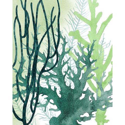 Textured Coral II Gold Ornate Wood Framed Art Print with Double Matting by Popp, Grace