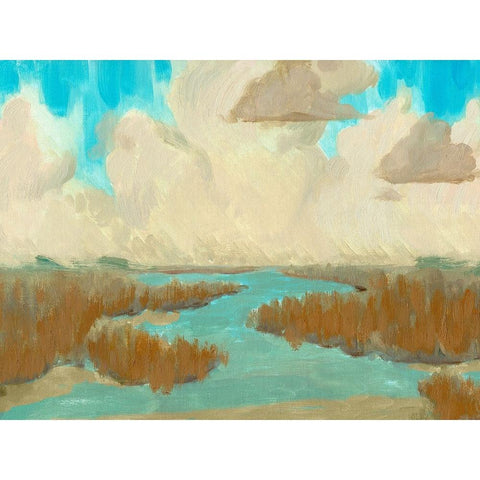 Fripp Island Water I Black Modern Wood Framed Art Print by Green, Jacob