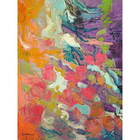 Descending Graces Black Modern Wood Framed Art Print with Double Matting by Fagan, Dorothy